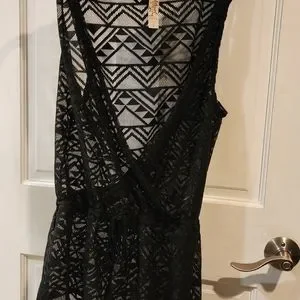 Miken | Swim | Swim Cover Up 3 Medium 2 Black White Used | Poshmark